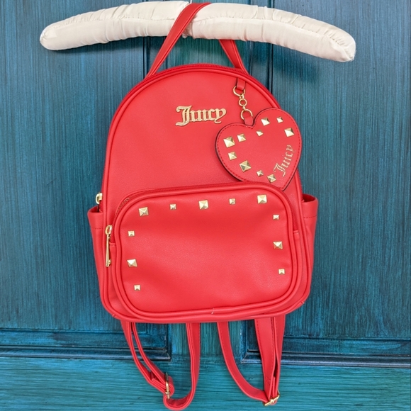 🔴 Final Sale Juicy Couture All Out of Love Flame Scarlet Mini Backpack - Picture 1 of 16